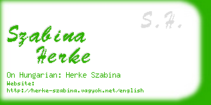 szabina herke business card